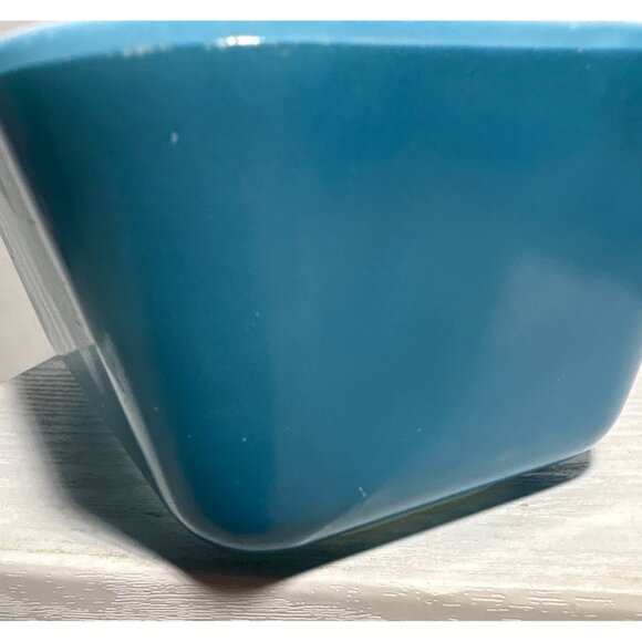 Vintage Pyrex Turquoise Blue & White 503-B Refrigerator Dish - Picture 4 of 11